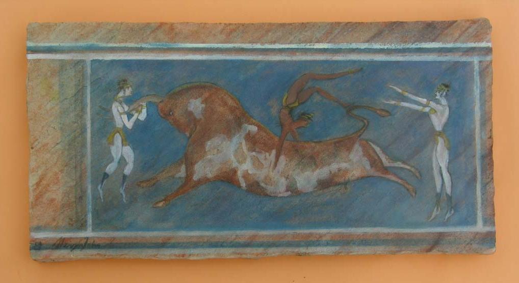 Bull dancers of Crete